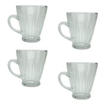 Conjunto 4 Xícaras para Café Relevos Radial 140ml Lyor