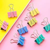 Conjunto 48 Prendedores de Papel Grampo Clips Coloridos Kit Escritório Office Escolar 25mm/32mm/41mm Conjunto 48 Prendedores de Papel Grampo Clips Coloridos Kit Escritório Office Escolar 25mm/32mm/41mm