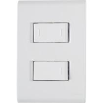 Conjunto 4x2 1 Interruptor Simples 10 A 250V e 1 Interruptor Paralelo 10A 250V Tramontina Liz Branco