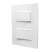 Conjunto 4x2 1 Interruptor Simples 10A + 1 Interruptor Paralelo 10A 250V Linha Vivaz Ilumi - 7823