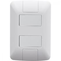Conjunto 4x2 1 Interruptor Simples 6A 250V e 1 Interruptor Paralelo 6 A 250 V Tramontina Aria Branco