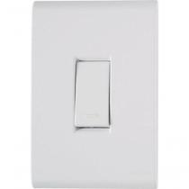 Conjunto 4x2 1 Interruptor Simples Tramontina Liz 10 A 250 V Branco