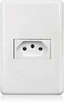 Conjunto 4x2 1 Toma 2p+t 10a 250v Horizontal Stella Steck Branco