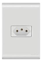 Conjunto 4x2 1 Tomada 10a 2p+t 250v Branco Liz Tramontina 57170/210 Conjunto 4x2 1 Tomada 10a 2p+t 250v Branco Liz Tramontina 57170/210