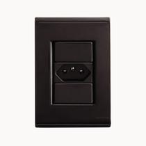 Conjunto 4x2 1 Tomada 2P+T 10A Grafite LIZ 57173010 TRAMONTINA