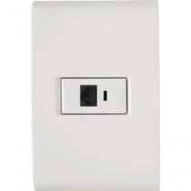 Conjunto 4x2 1 Tomada Rj45 Cat. 6 Tramontina Liz Branco