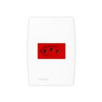 Conjunto 4x2 1 Tomada Vermelha 20A Soprano Siemens Ilus