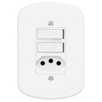 Conjunto 4x2 2 Int Simples + Tomada 10a - Radial Pollar Conjunto 4x2 2 Int Simples + Tomada 10a - Radial Pollar