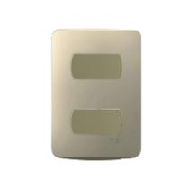 Conjunto 4X2 2 Interruptor Simples Miluz Schneider Dourado