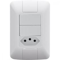 Conjunto 4x2 2 Interruptores 6 A 250 V e 1 Tomada Tramontina