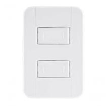 Conjunto 4x2 2 Interruptores Paralelos 10 A 250 V Tramontina Branco Conjunto 4x2 2 Interruptores Paralelos 10 A 250 V Tramontina Branco