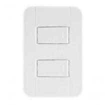 Conjunto 4x2 2 Interruptores Simples 10 A 250 V Tramontina Branco Conjunto 4x2 2 Interruptores Simples 10 A 250 V Tramontina Branco