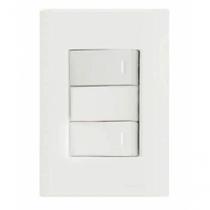 Conjunto 4x2 2 Interruptores Simples 10 A 250 V Tramontina Giz Branco