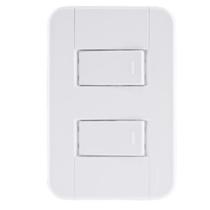 Conjunto 4x2 2 Interruptores Simples 10A 250V Branco TABLET