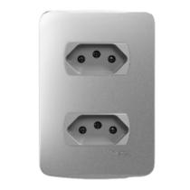 Conjunto 4X2 2 Tomadas 20A S3B70352 Miluz Schneider Aluminio