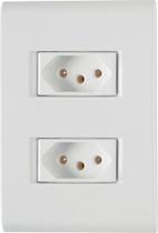 Conjunto 4X2 - 2 Tomadas 2P+T 10A 250V~ Conjunto 4X2 - 2 Tomadas 2P+T 10A 250V~