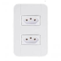 Conjunto 4x2 2 Tomadas 2p+t 20 A 250 V Tramontina Branco Conjunto 4x2 2 Tomadas 2p+t 20 A 250 V Tramontina Branco