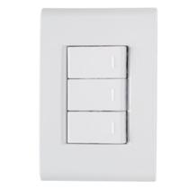 Conjunto 4x2 3 Interruptor Simples 10A Branco LIZ TRAMONTINA