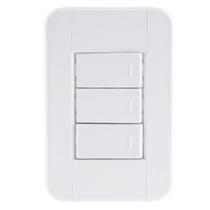 Conjunto 4x2 3 Interruptores Simples 10A 250V Branco TABLET