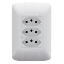 Conjunto 4x2 3 Tomadas 2P+T 20A 250 V Branco ARIA TRAMONTINA