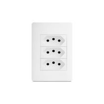 Conjunto 4x2 3 tomadas de 10A Pial Plus