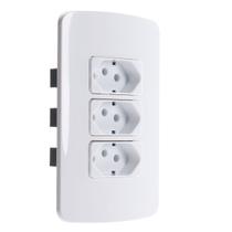 Conjunto 4x2 3 Tomadas Tripla 10a B3 Margirius Conjunto 4x2 3 Tomadas Tripla 10a B3 Margirius