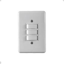 Conjunto 4x2 c/3 Interruptores Simples Branco Ilumi