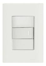 Conjunto 4x2 com 1 Interruptor Bipolar 10 A 250 V Tramontina Giz Branco