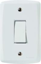 Conjunto 4x2 com 1 Interruptor Bipolar Simples 10 A 250 V Tramontina Lux2 Branco