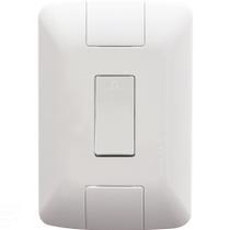 Conjunto 4x2 com 1 Interruptor Bipolar Simples Tramontina Aria 10 A 250 V Branco