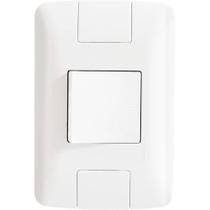 Conjunto 4x2 Com 1 Interruptor Bipolar Simples Tramontina Aria 25 A 250 V Branco Tramontina