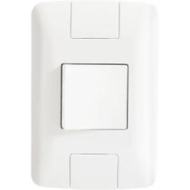 Conjunto 4x2 Com 1 Interruptor Bipolar Simples Tramontina Aria 25 A 250 V Branco