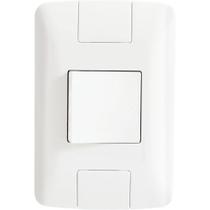 Conjunto 4x2 com 1 Interruptor Bipolar Simples Tramontina Aria 25 A 250 V Branco