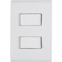 Conjunto 4x2 com 1 Interruptor e 1 Interruptor Paralelo 10 a 250 V Branco Tramontina Conjunto 4x2 com 1 Interruptor e 1 Interruptor Paralelo 10 a 250 V Branco Tramontina