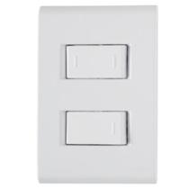 Conjunto 4x2 com 1 Interruptor Simples 10 A 250 V e 1 Interruptor Paralelo 10 A 250 V Tramontina Liz Branco