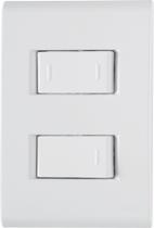 Conjunto 4x2 com 1 Interruptor Simples 10 A 250 V e 1 Interruptor Paralelo 10 A 250 V Tramontina Liz