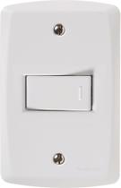 Conjunto 4x2 com 1 Interruptor Simples 10 A 250 V Horizontal Tramontina Lux2 Branco