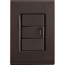 Conjunto 4x2 Com 1 Interruptor Simples 10 A 250 V Tramontina Liz Grafite Tramontina