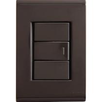 Conjunto 4x2 com 1 Interruptor Simples 10 a 250 V Tramontina Liz Grafite Tramontina