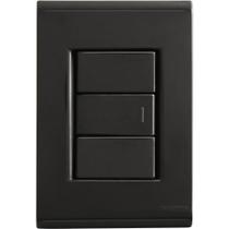 Conjunto 4x2 Com 1 Interruptor Simples 10 A 250 V Tramontina Liz Grafite Conjunto 4x2 Com 1 Interruptor Simples 10 A 250 V Tramontina Liz Grafite