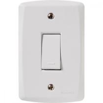 Conjunto 4x2 com 1 Interruptor Simples 10 A 250 V Tramontina Lux2 Branco Conjunto 4x2 com 1 Interruptor Simples 10 A 250 V Tramontina Lux2 Branco