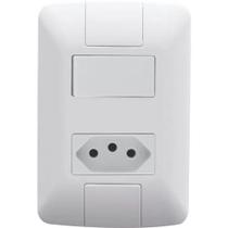 Conjunto 4x2 Com 1 Interruptor Simples E 1 Tomada 2p+T 10a Tramontina Aria