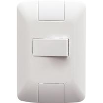 Conjunto 4x2 com 1 Interruptor Simples Horizontal Tramontina Aria 6 A 250 V Branco