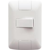 Conjunto 4x2 com 1 Interruptor Simples Horizontal Tramontina Aria 6 A 250 V Branco