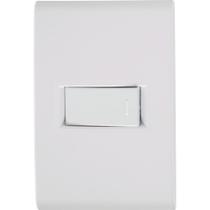 Conjunto 4x2 Com 1 Interruptor Simples Horizontal Tramontina Liz 10 A 250 V Branco Tramontina