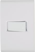 Conjunto 4x2 com 1 Interruptor Simples Horizontal Tramontina Liz 10 A 250 V Branco