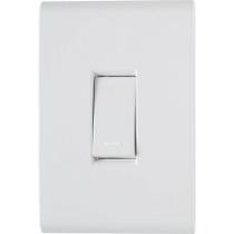 Conjunto 4x2 com 1 Interruptor Simples Liz 10a 250v Branco - Tramontina Conjunto 4x2 com 1 Interruptor Simples Liz 10a 250v Branco - Tramontina