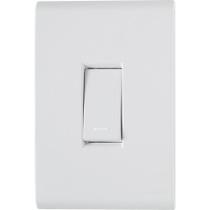 Conjunto 4x2 com 1 Interruptor Simples Liz 10a 250v Branco - Tramontina Conjunto 4x2 com 1 Interruptor Simples Liz 10a 250v Branco - Tramontina