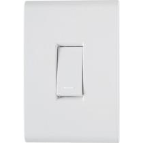 Conjunto 4x2 Com 1 Interruptor Simples Tramontina Liz 10 A 250 V Branco Tramontina