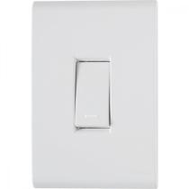 Conjunto 4x2 com 1 Interruptor Simples Tramontina Liz 10 A 250 V Branco